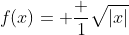 f(x)= \dfrac {1}{\sqrt{|x|}}