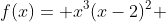 f(x)= x^3(x-2)^2 