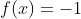 f(x)=-1