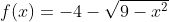 f(x)=-4-\sqrt{9-x^2}