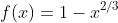 f(x)=1-x^{2/3}