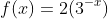 f(x)=2(3^{-x})