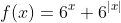 f(x)=6^x+6^{|x|}