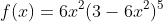 f(x)=6x^2(3-6x^2)^5