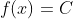 f(x)=C