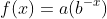f(x)=a(b^{-x})