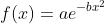 f(x)=ae^{-bx^2}
