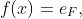 f(x)=e_F,