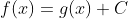 f(x)=g(x)+C