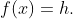 f(x)=h.