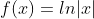f(x)=ln|x|