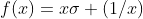 f(x)=x\sigma (1/x)