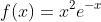 f(x)=x^2e^{-x}