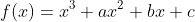 f(x)=x^3+ax^2+bx+c