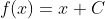 f(x)=x+C