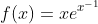 f(x)=xe^{x^{-1}}
