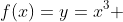f(x)=y=x^3 