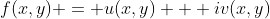 f(x,y) = u(x,y) + iv(x,y)