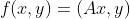 f(x,y)=(Ax,y)