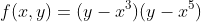 f(x,y)=(y-x^3)(y-x^5)