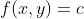 f(x,y)=c