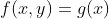 f(x,y)=g(x)