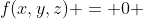 f(x,y,z) = 0 \,