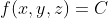 f(x,y,z)=C
