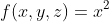 f(x,y,z)=x^2