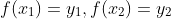f(x_1)=y_1,f(x_2)=y_2