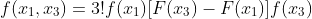 f(x_1,x_3)=3!f(x_1)[F(x_3)-F(x_1)]f(x_3)