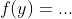 f(y)=...
