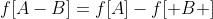 f[A-B]=f[A]-f[ B ]