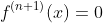 f^{(n+1)}(x)=0
