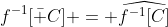 f^{-1}[\bar C] = \widehat{f^{-1}[C]}