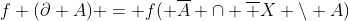 f (\partial A) = f( \overline{A} \cap \overline {X \setminus A})