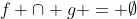 f \cap g = \emptyset
