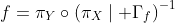 f=\pi_Y\circ\left(\pi_X\mid \Gamma_f\right)^{-1}