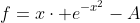 f=x\cdot e^{-x^2}-A