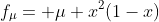 f_\mu= \mu x^2(1-x)
