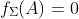 f_{\Sigma}(A)=0