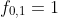 f_{0,1}=1