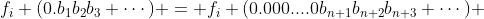 f_{i} (0.b_{1}b_{2}b_{3} \cdots) = f_{i} (0.000....0b_{n+1}b_{n+2}b_{n+3} \cdots) 