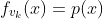 f_{v_k}(x)=p(x)