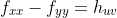 f_{xx}-f_{yy}=h_{uv}
