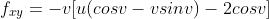 f_{xy}=-v[u(cosv-vsinv)-2cosv]