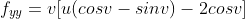 f_{yy}=v[u(cosv-sinv)-2cosv]