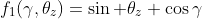 f_1(\gamma,\theta_z)=\sin \theta_z \cos\gamma