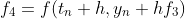 f_4=f(t_n+h,y_n+hf_3)