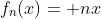 f_n(x)= nx